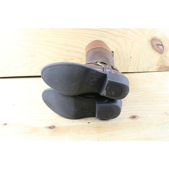 Frye Small Frye Boots Youth 12 Brown Leather Melissa 2 Tone Harness Girls Riding - Picture 5 of 11